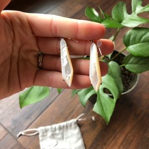 Kendra Scott grey drop earrings